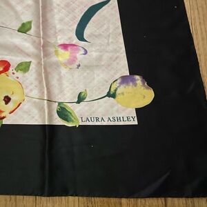 Laura Ashley Multicolor Floral Silk Scarf